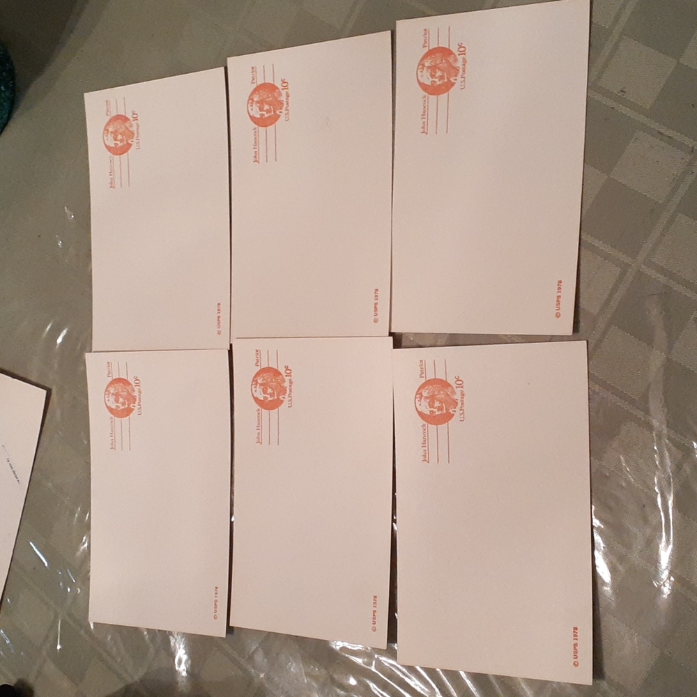 Lot of 6 - John Hancock 10 cent postcards